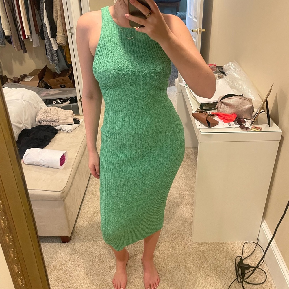 Vici Dress Size Small Green Midi